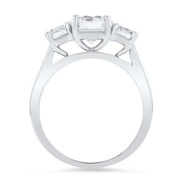 Three Stone Round Diamond Engagement Setting