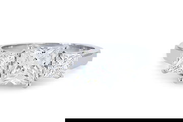 Three Stone Princess Diamond Engagement Setting