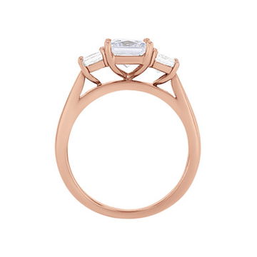 Three Stone Princess Diamond Engagement Setting