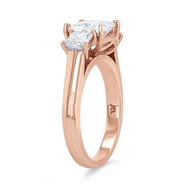 Three Stone Princess Diamond Engagement Setting