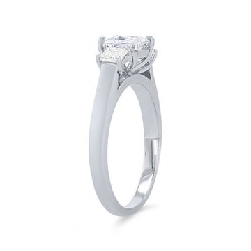 Three Stone Princess Diamond Engagement Setting
