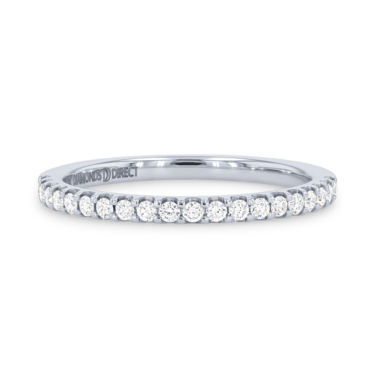 Shared Prong Diamond Wedding Band by Adorette
