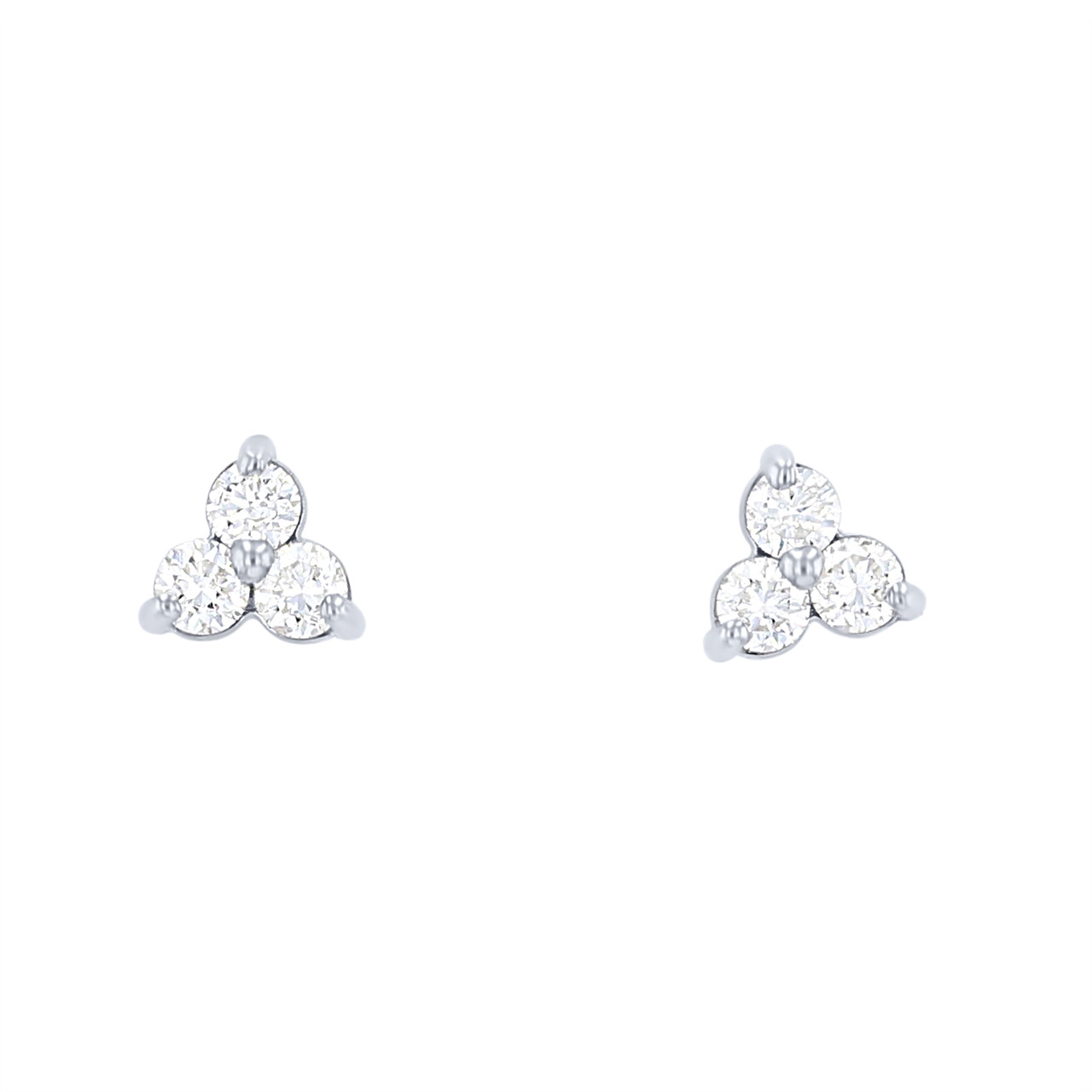 Trio Diamond Stud Earrings 0