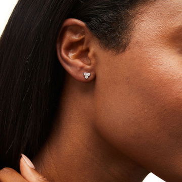Diamond Trio Stud Earrings