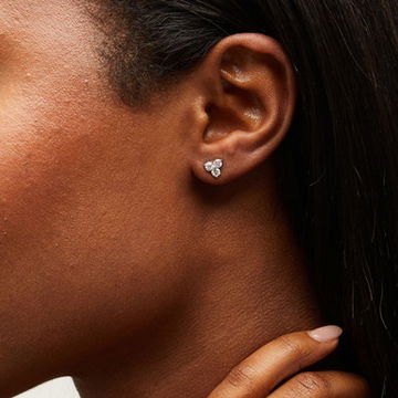 Diamond Trio Stud Earrings