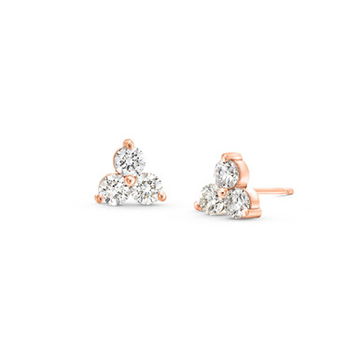 Diamond Trio Stud Earrings