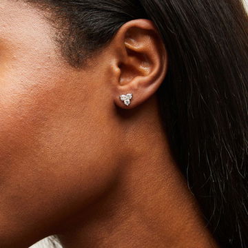 Diamond Trio Stud Earrings