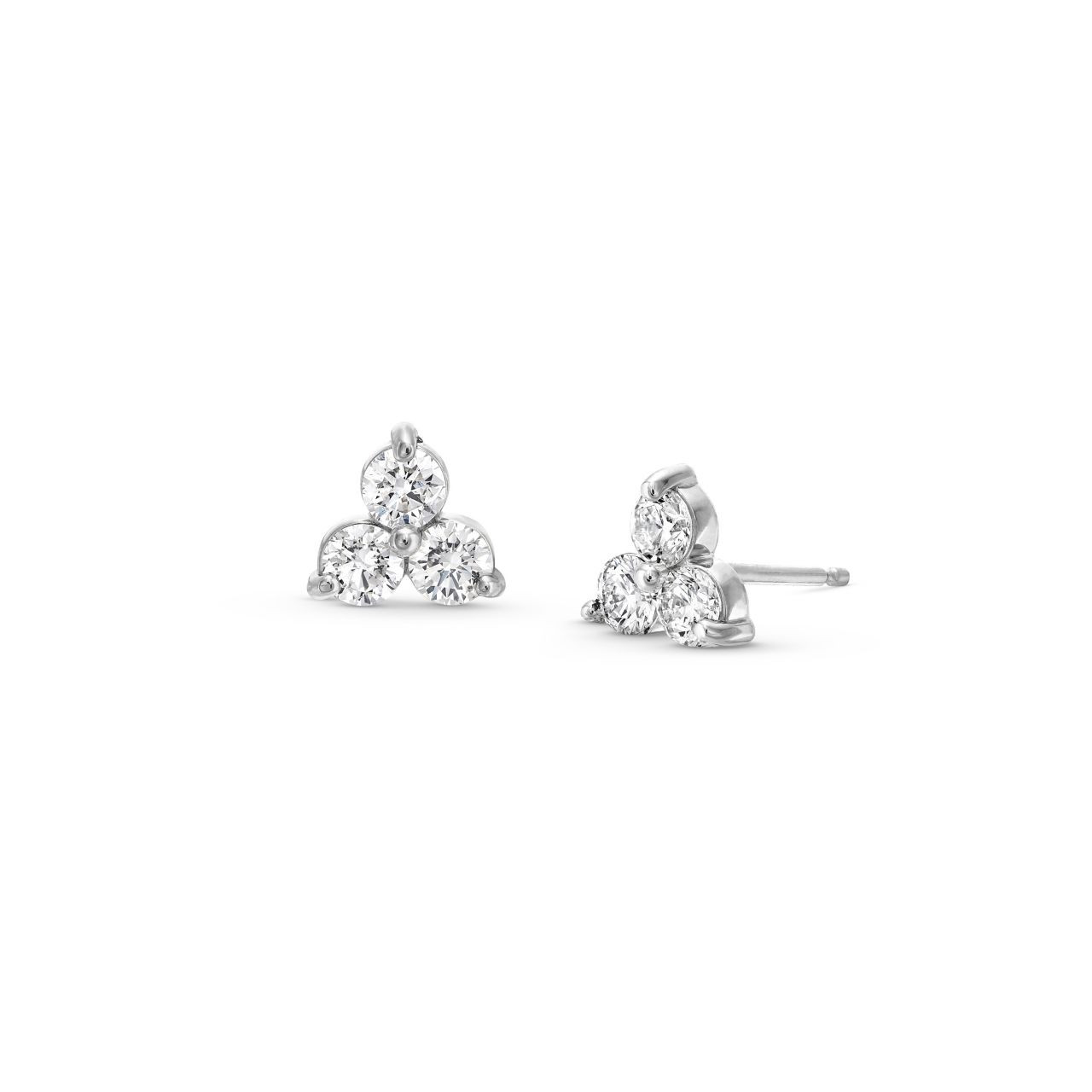 Trio Diamond Stud Earrings 0