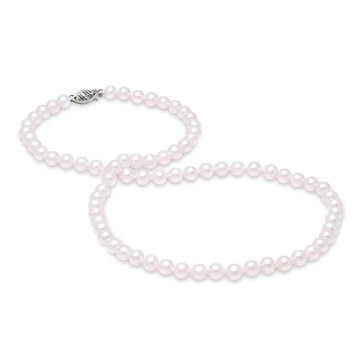 Freshwater Pearl Strand Necklace In White Gold 14K