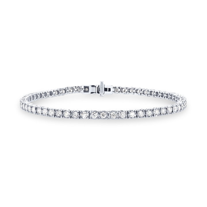 Illusion Diamond Tennis Bracelet In White Gold 14K
