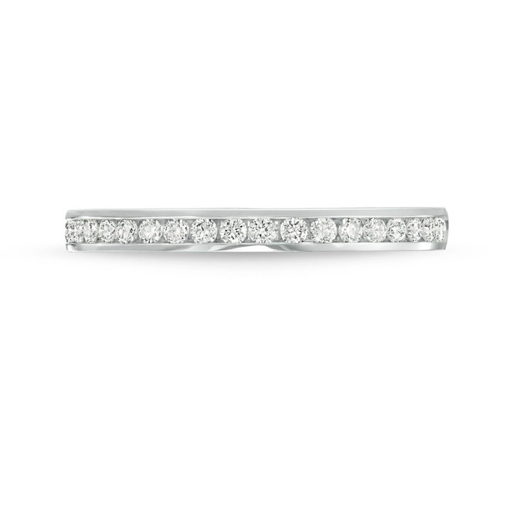 Channel Diamond Wedding Band by Adorette In White Gold 14K