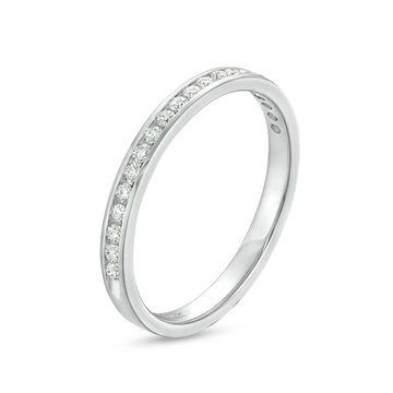 Channel Diamond Wedding Band by Adorette In White Gold 14K