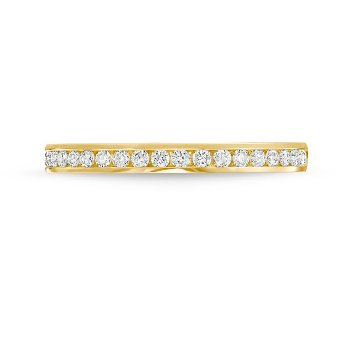 Channel Diamond Wedding Band by Adorette In Yellow Gold 14K