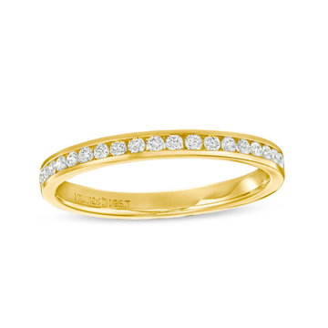 Channel Diamond Wedding Band by Adorette In Yellow Gold 14K