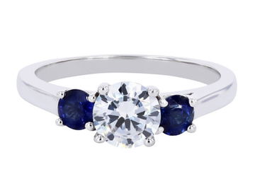 Three Stone Sapphire Engagement Setting