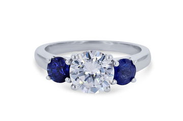 Three Stone Sapphire Engagement Setting