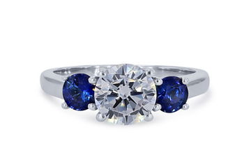 Three Stone Sapphire Engagement Setting