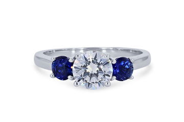 Three Stone Sapphire Engagement Setting