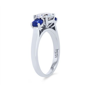 Three Stone Sapphire Engagement Setting