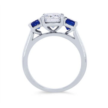 Three Stone Sapphire Engagement Setting