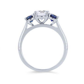 Three Stone Sapphire Engagement Setting