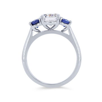 Three Stone Sapphire Engagement Setting