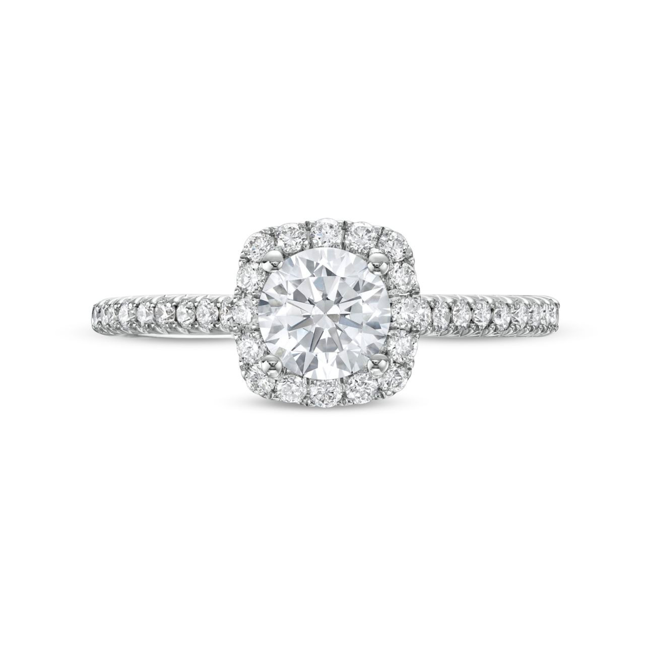 Halo Cathedral Diamond Engagement Setting by Adorette