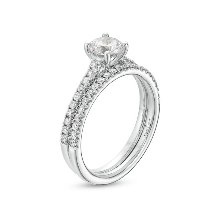 Cathedral Diamond Engagement Setting by Adorette In Platinum