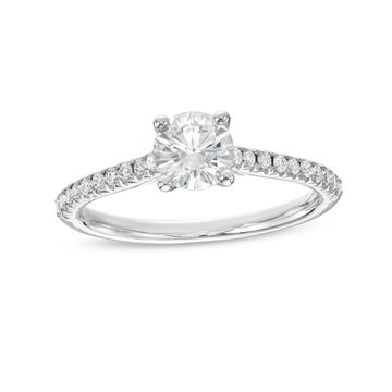 Cathedral Diamond Engagement Setting by Adorette In Platinum