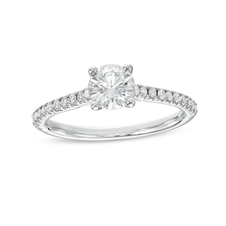 Cathedral Diamond Engagement Setting by Adorette In Platinum