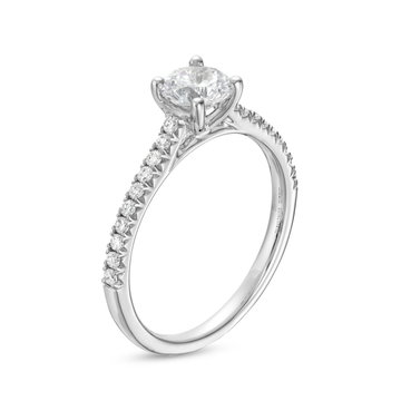 Cathedral Diamond Engagement Setting by Adorette In Platinum