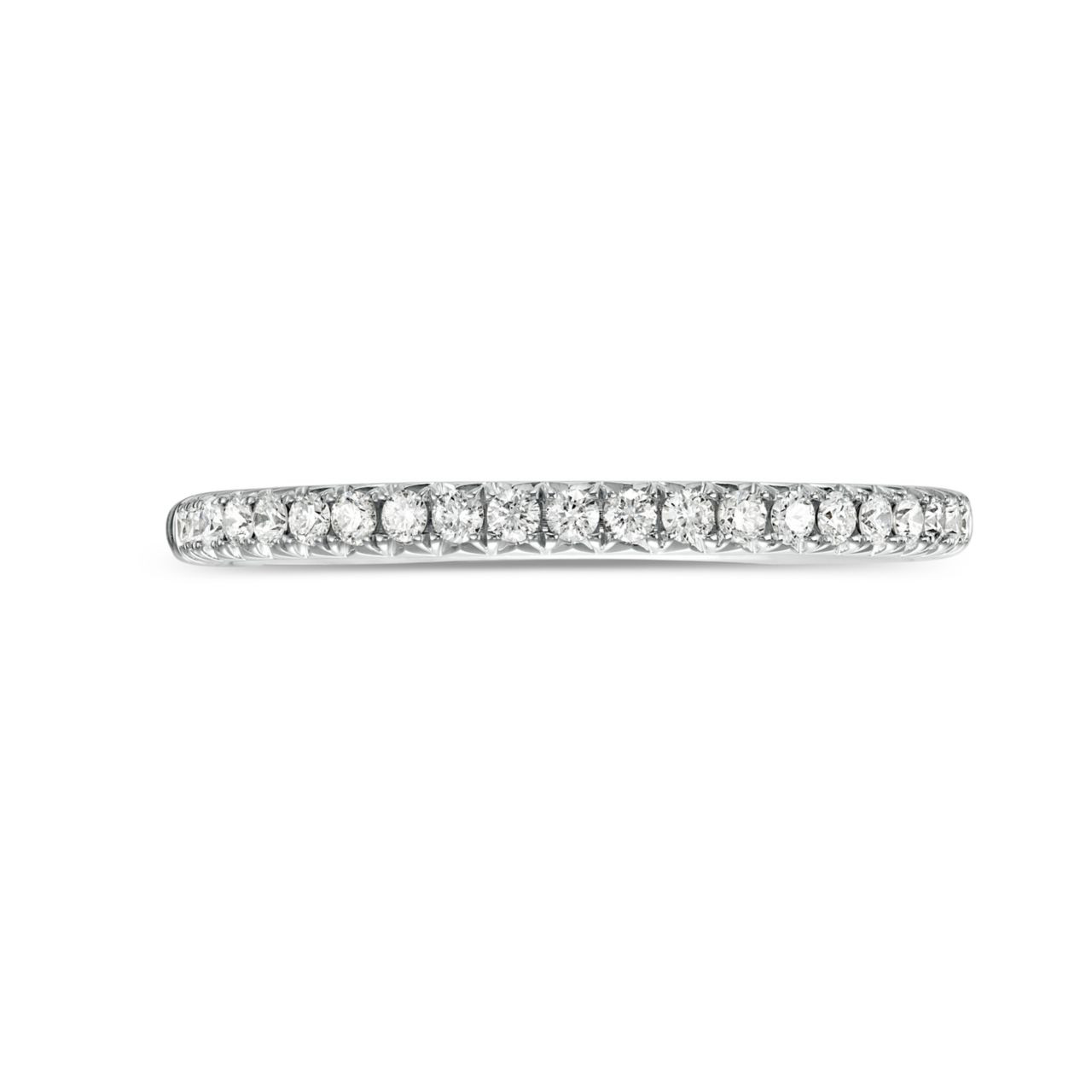 French Pave Diamond Wedding Band by Adorette