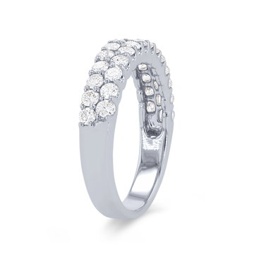 Multirow Diamond Band In White Gold 14K