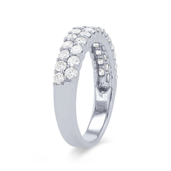 Multirow Diamond Band In White Gold 14K