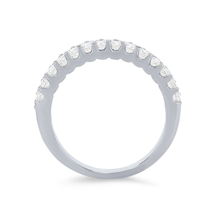 Multirow Diamond Band In White Gold 14K