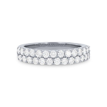 Multirow Diamond Band In White Gold 14K