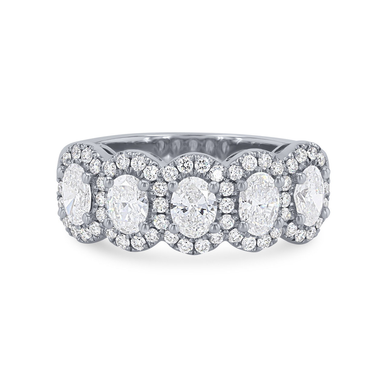 Oval Diamond Halo Ring 0