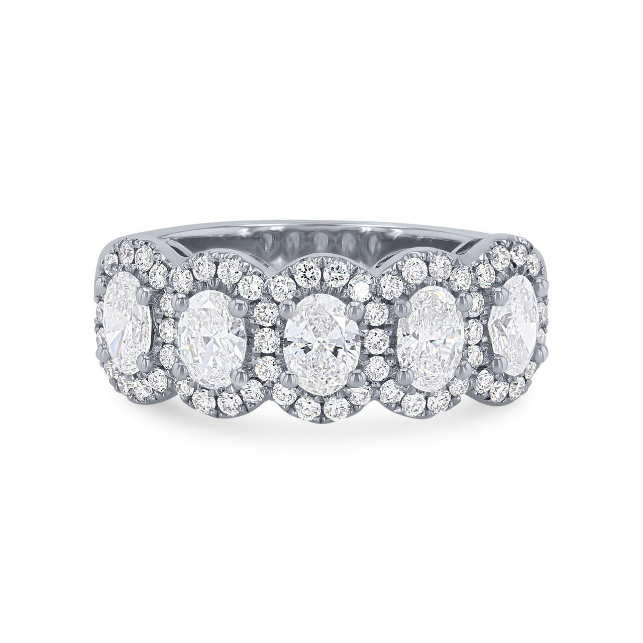 Oval Diamond Halo Ring 0