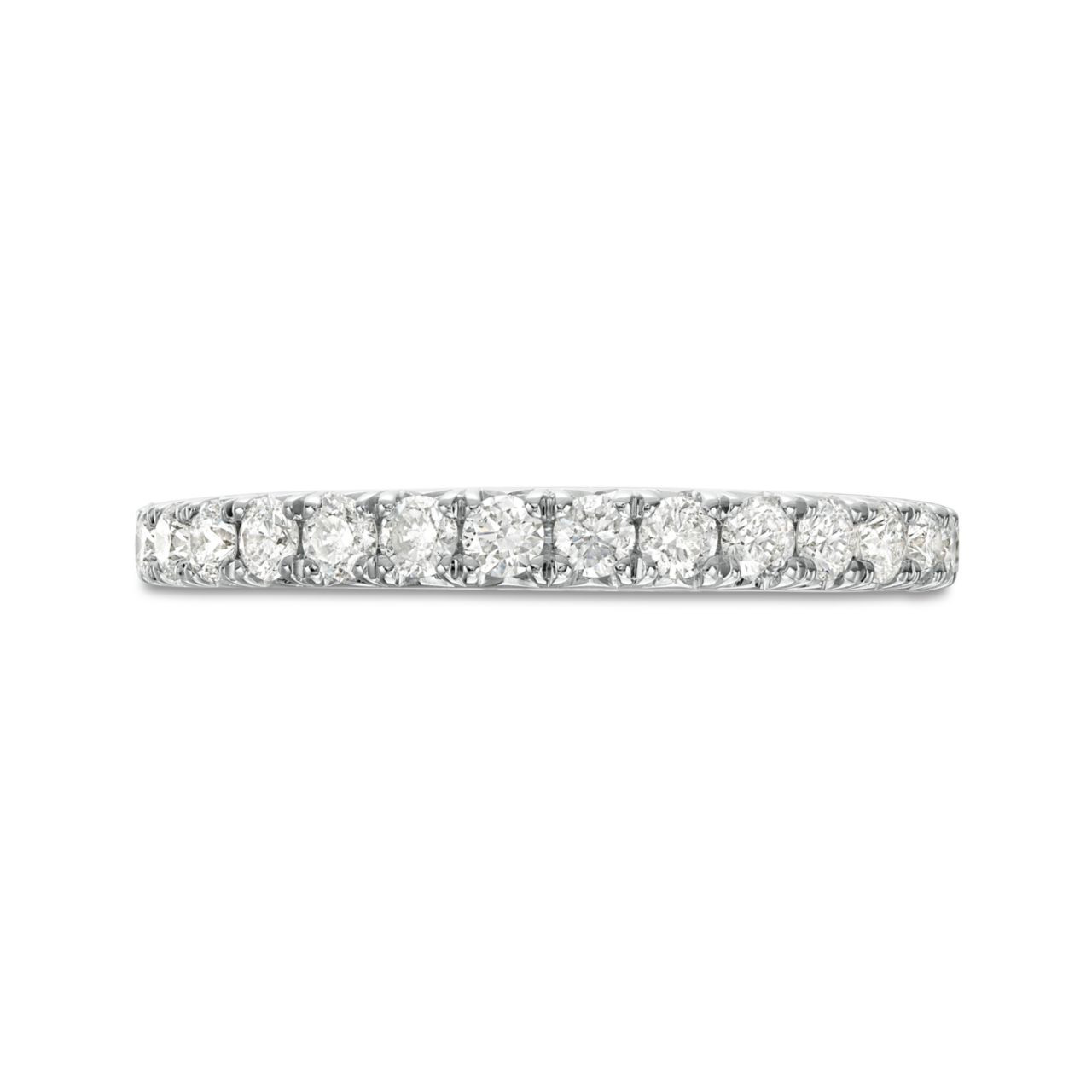 French Pave Diamond 3/4 Way Wedding Band by Adorette 0