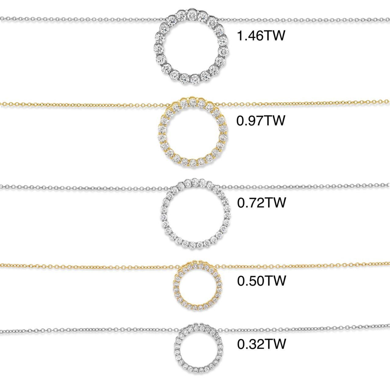 Diamond Circle Pendant Necklace