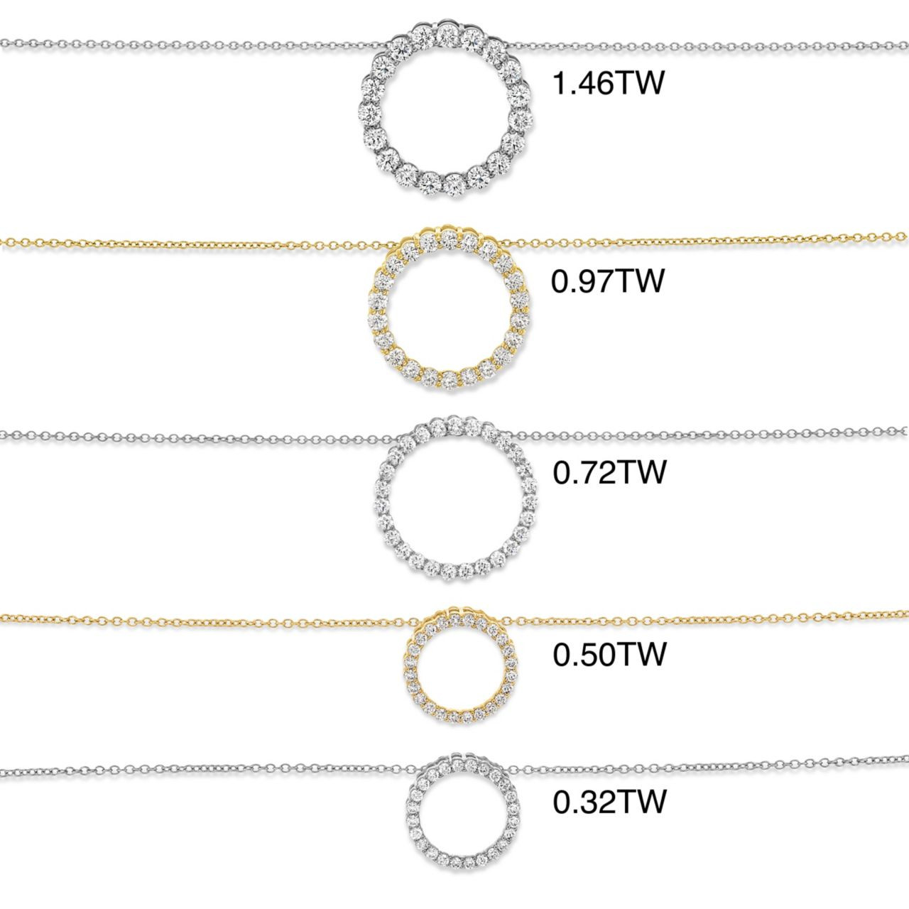 Diamond Circle Pendant Necklace