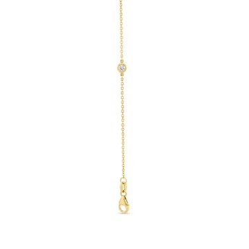 Bezel Diamond Station Necklace In Yellow Gold 14K