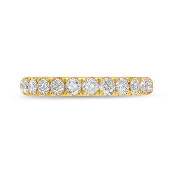 Classic Four Prong Diamond Wedding Band by Adorette In Yellow Gold 14K