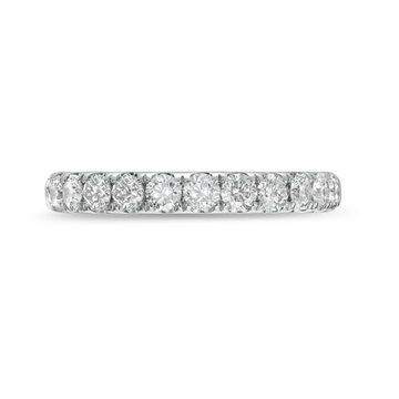 Classic Four Prong Diamond Wedding Band by Adorette In Yellow Gold 14K