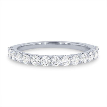Halfway Scallop Diamond Wedding Band