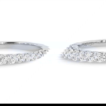 Halfway Scallop Diamond Wedding Band