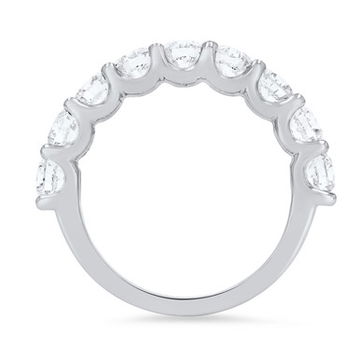 Halfway Scallop Diamond Wedding Band