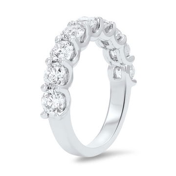Halfway Scallop Diamond Wedding Band