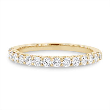 Halfway Scallop Diamond Wedding Band
