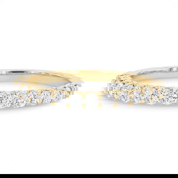 Halfway Scallop Diamond Wedding Band
